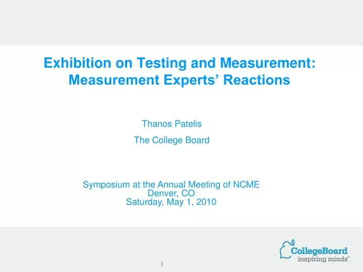 exhibition on testing and measurement measurement experts reactions