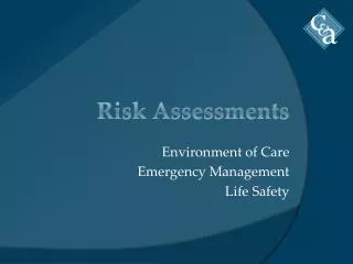 Risk Assessments