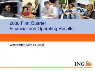 2008 First Quarter Financial and Operating Results