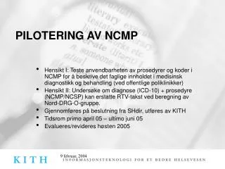pilotering av ncmp