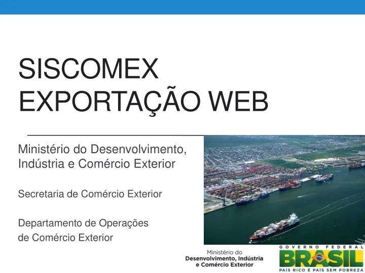 siscomex exporta o web