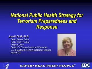 National Public Health Strategy for Terrorism Preparedness and Response