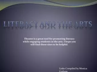 Literacy and the arts