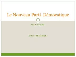 le nouveau parti d mocatique