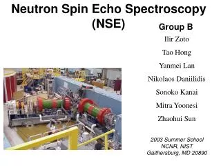 Neutron Spin Echo Spectroscopy (NSE)