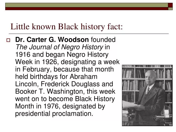 little known black history fact