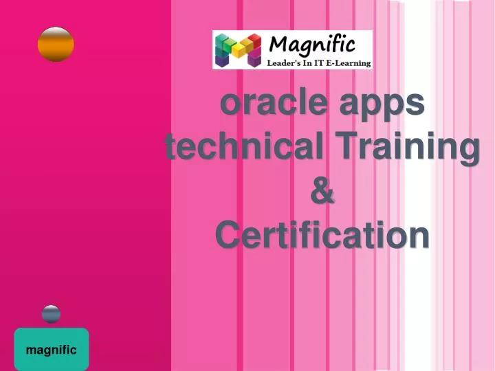 oracle apps technical training certification