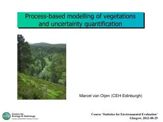 Process-based modelling of vegetations and uncertainty quantification