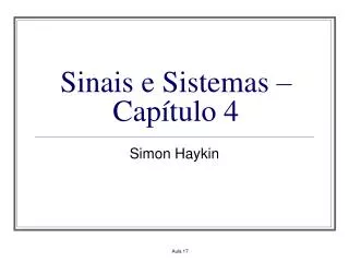 sinais e sistemas cap tulo 4
