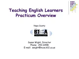 Teaching English Learners Practicum Overview