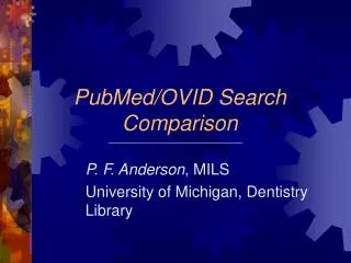 PubMed/OVID Search Comparison