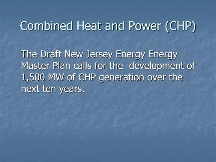 combined heat and power chp
