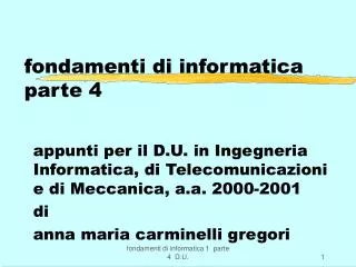 fondamenti di informatica parte 4