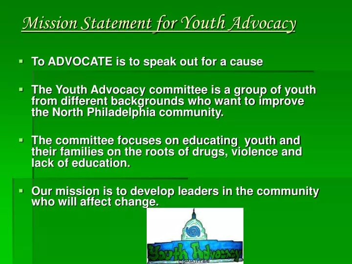 mission statement for youth advocacy