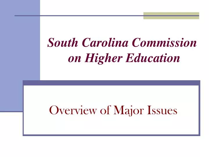 south carolina commission on higher education