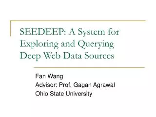 SEEDEEP: A System for Exploring and Querying Deep Web Data Sources