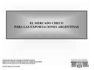 el mercado checo para las exportaciones argentinas