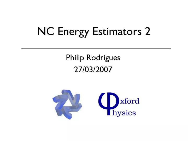 nc energy estimators 2