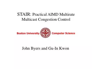 STAIR: Practical AIMD Multirate Multicast Congestion Control