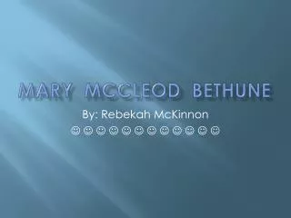 Mary McCleod Bethune