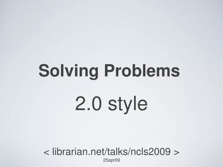 solving problems