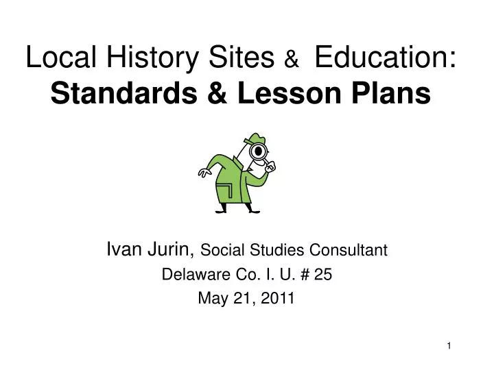 local history sites education standards lesson plans