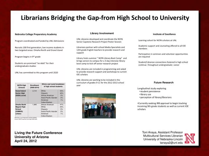 librarians bridging the gap from high school to university
