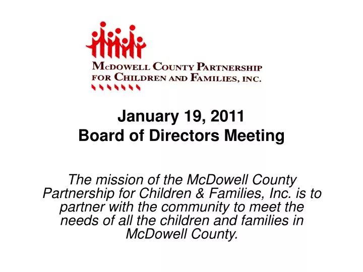 january 19 2011 board of directors meeting