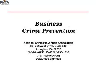 Business Crime Prevention