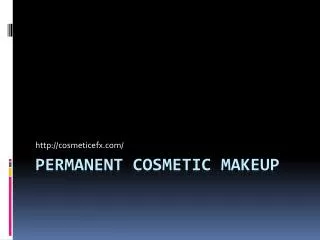 Permanent Cosmetic Makeup