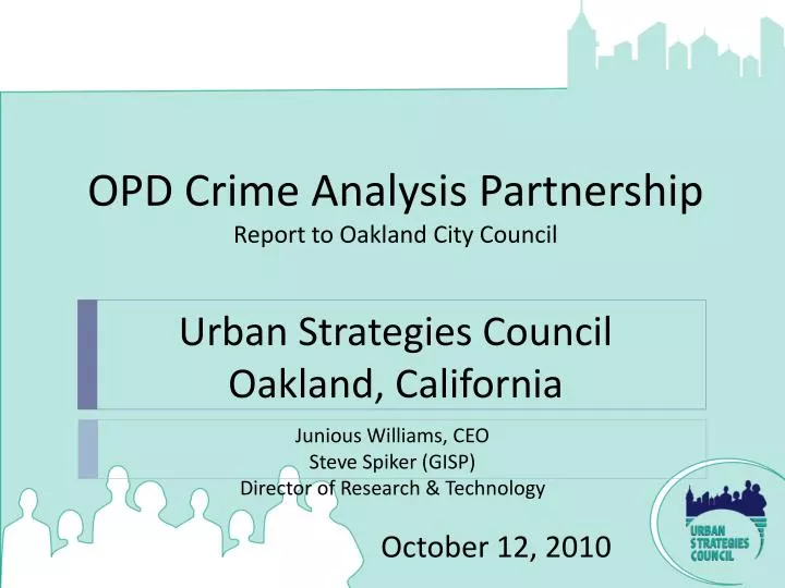 opd crime analysis partnership report to oakland city council
