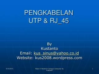 pengkabelan utp rj 45