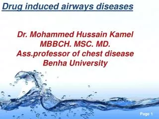 Drug induced airways diseases