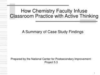 How Chemistry Faculty Infuse Classroom Practice with Active Thinking