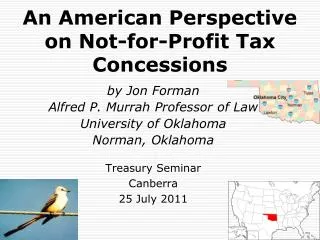 An American Perspective on Not-for-Profit Tax Concessions