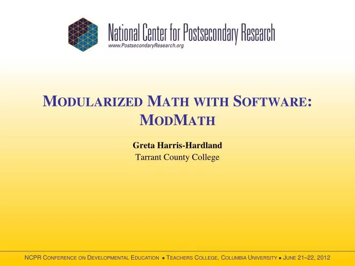 modularized math with software modmath