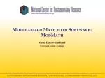 Modularized Math with Software: ModMath - slide 1