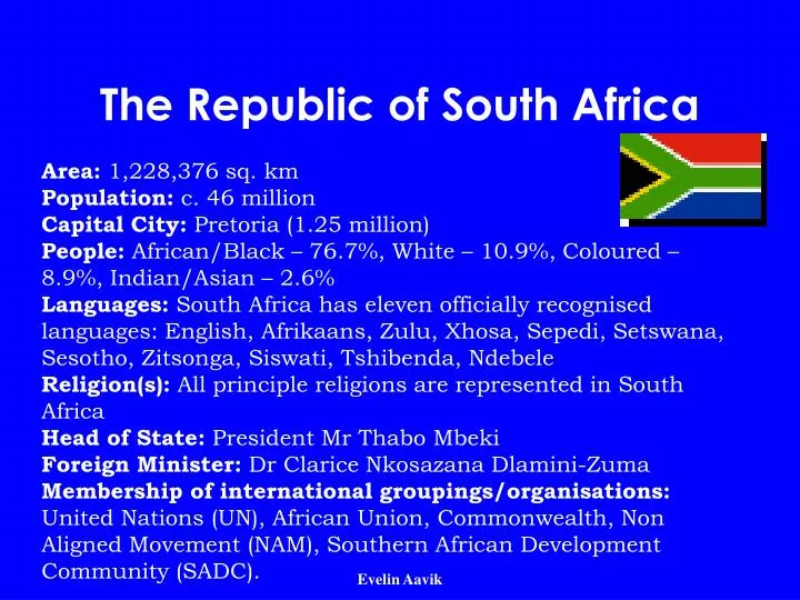 the republic of south africa