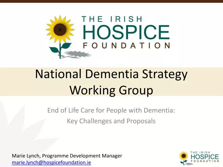 national dementia strategy working group