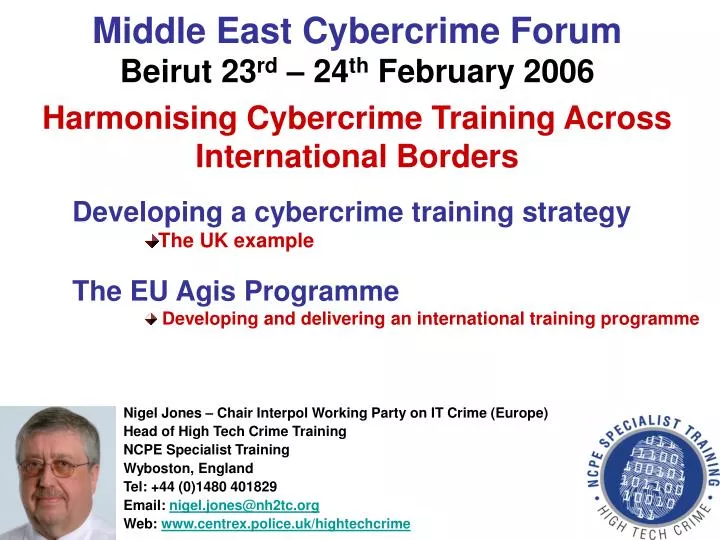 middle east cybercrime forum beirut 23 rd 24 th february 2006