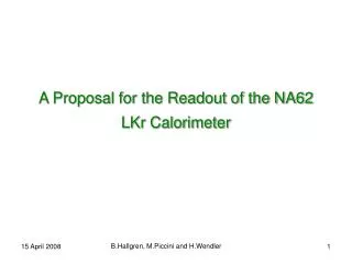 A Proposal for the Readout of the NA62 LKr Calorimeter