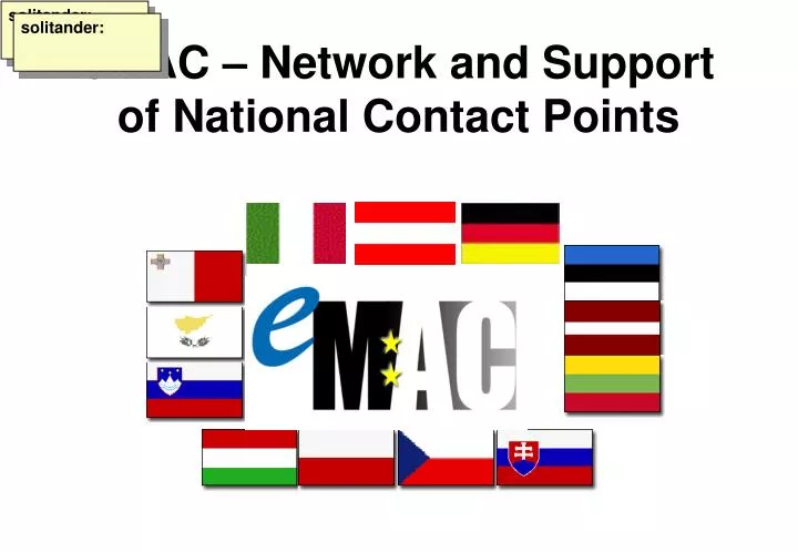 emac network and support of national contact points