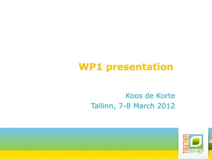 wp1 presentation