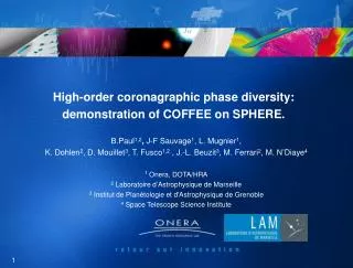 High-order coronagraphic phase diversity: demonstration of COFFEE on SPHERE.