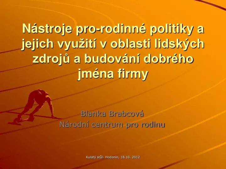 n stroje pro rodinn politiky a jejich vyu it v oblasti lidsk ch zdroj a budov n dobr ho jm na firmy