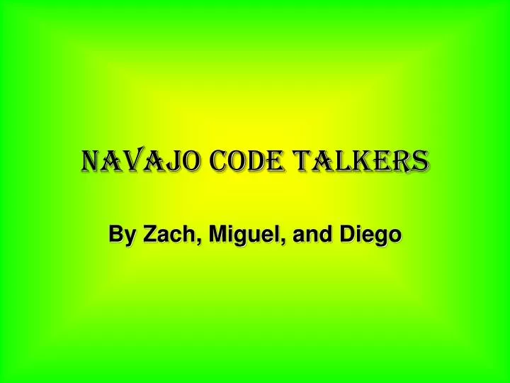 navajo code talkers