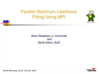 Parallel Maximum Likelihood Fitting Using MPI