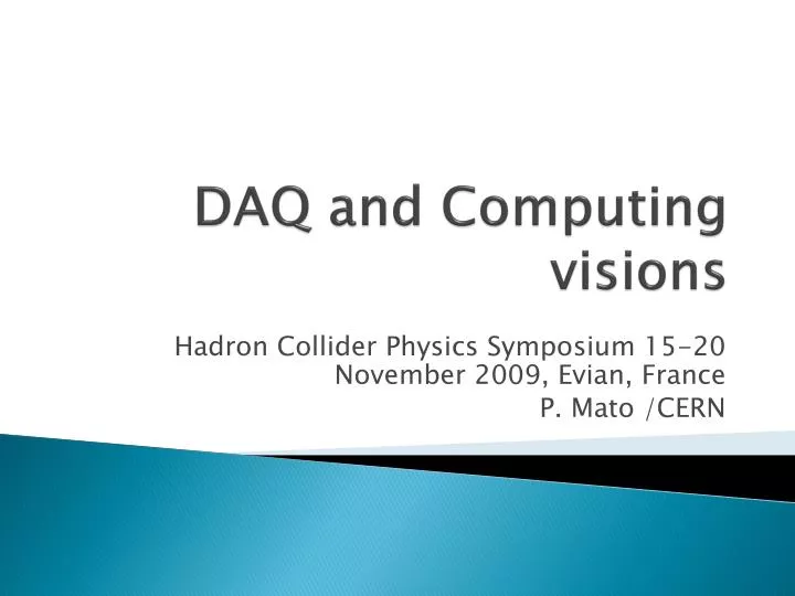 daq and computing visions