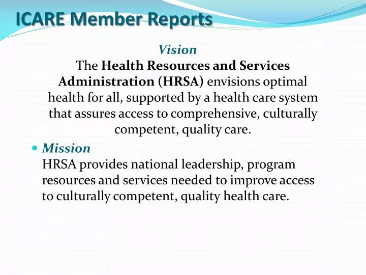 icare member reports