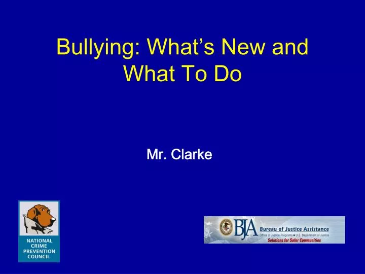 bullying what s new and what to do